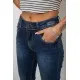 Джинси жіночі однотонні Straight fit, колір синій, 244R11489