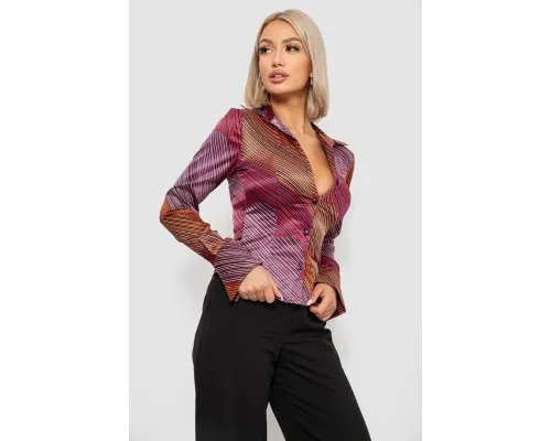 Сорочка класична в смужку, колір бузковий, 230R642