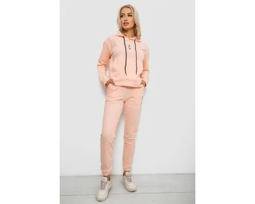 Спортивний костюм жіночий двонитка, колір персиковий, 214R1419-001