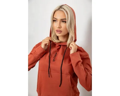 Спортивний костюм жіночий двонитка, колір теракотовий, 214R1419-001