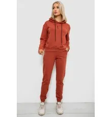 Спортивний костюм жіночий двонитка, колір теракотовий, 214R1419-001