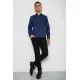 Сорочка чоловіча з принтом, колір синій, 214R7045