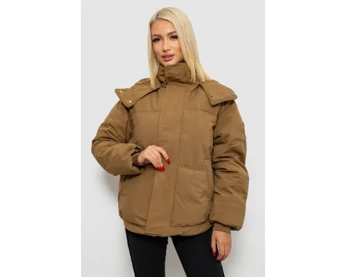 Куртка жіноча зимова коротка, колір хакі, 244R983