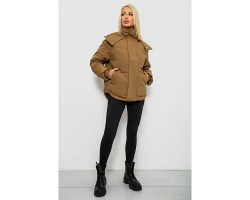 Куртка жіноча зимова коротка, колір хакі, 244R983