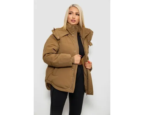 Куртка жіноча зимова коротка, колір хакі, 244R983