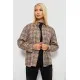Сорочка жіноча в клітинку, колір мокко, 244R1070-3