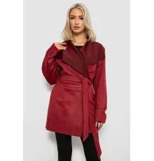 Жіночий кардиган однотонний, колір бордовий, 257R001