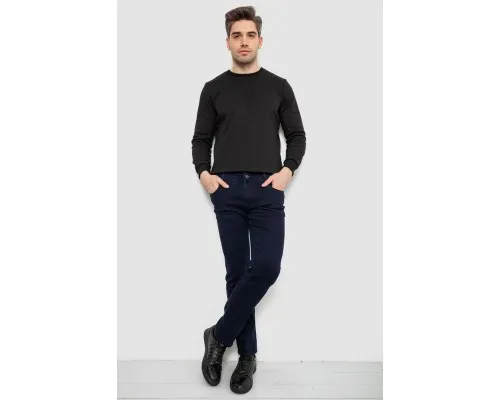 Джинси чоловічі однотонні Straight, колір синій, 244R1049-1