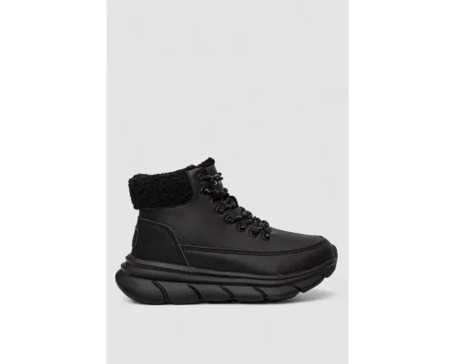 Кросівки жіночі зимові на хутрі, колір чорний, 248RCX657