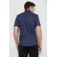 Сорочка чоловіча з принтом, колір синьо-бежевий, 214R7128