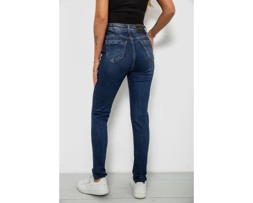 Джинси жіночі однотонні Skinny, колір синій, 244R11989