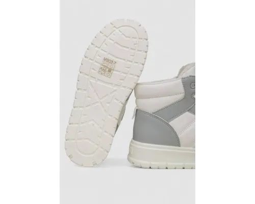 Кросівки жіночі зимові на хутрі, колір біло-сірий, 248RMB03