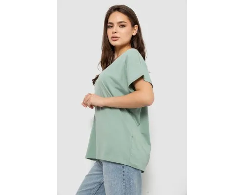 Футболка жіноча однотона, колір оливковий, 244R2400
