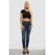 Джинси жіночі однотонні Skinny, колір синій, 244RA-019