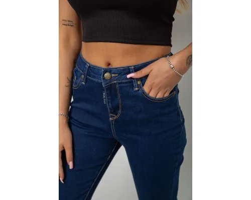 Джинси жіночі однотонні Skinny, колір синій, 244R9001