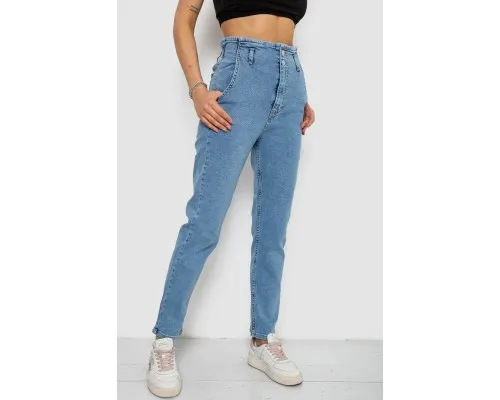Джинси жіночі Mom-fit, колір блакитний, 244R1640S20