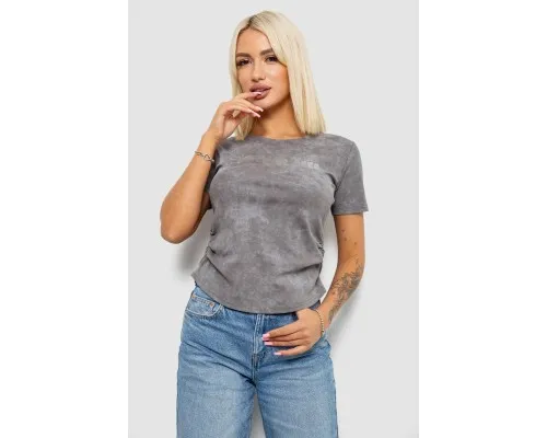 Футболка жіноча з принтом, колір сірий, 221R3309