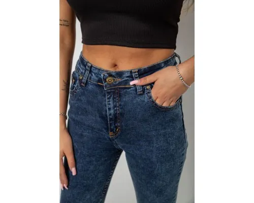 Джинси жіночі однотонні Skinny, колір синій, 244R1268