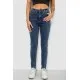 Джинси жіночі однотонні Skinny, колір синій, 244R1268