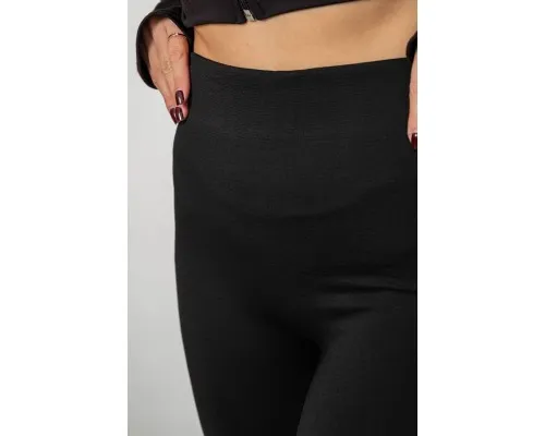 Утеплені лосини на хутрі, колір чорний, 139RW833