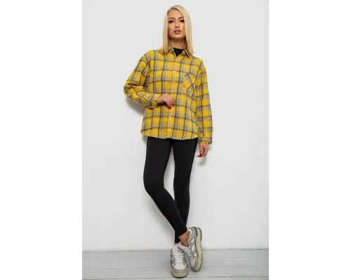 Сорочка жіноча в клітинку, колір жовтий, 244R1070-1