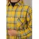 Сорочка жіноча в клітинку, колір жовтий, 244R1070-1