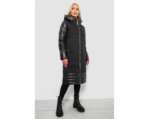 Куртка жіноча довга демісезонна, колір чорний, 244R796
