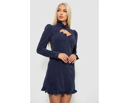 Сукня жіноча однотонна ошатна, колір синій, 244R399