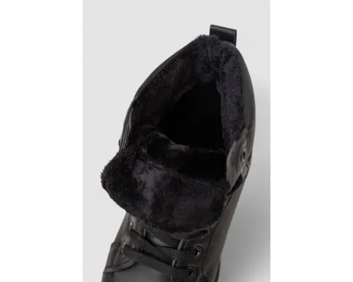 Кросівки жіночі зимові на хутрі, колір чорний, 248RMB13