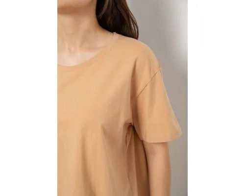 Футболка жіноча з принтом, колір бежевий, 244R2121-5