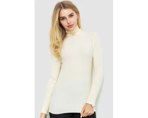 Гольф жіночий однотонний, колір кремовий, 204R043