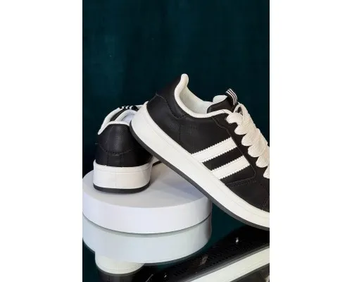 Кросівки жіночі екошкіра, колір чорно-білий, 248RJH300-4