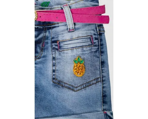 Шорти джинсові для дівчинки, колір синій, 247R1210
