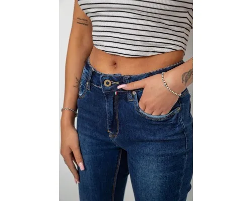 Джинси жіночі однотонні Skinny, колір синій, 244RNL2040