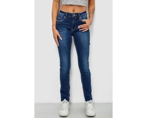Джинси жіночі однотонні Skinny, колір синій, 244RNL2040