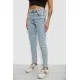 Джинси жіночі однотонні Skinny, колір блакитний, 244R1743S21