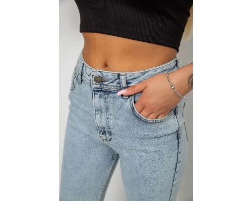 Джинси жіночі однотонні Skinny, колір блакитний, 244R1743S21
