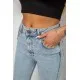 Джинси жіночі однотонні Skinny, колір блакитний, 244R1743S21