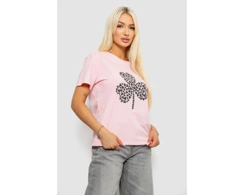 Футболка жіноча з принтом, колір рожевий, 221R5062