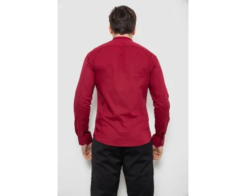 Сорочка чоловіча однотонна, колір бордовий, 186R2033