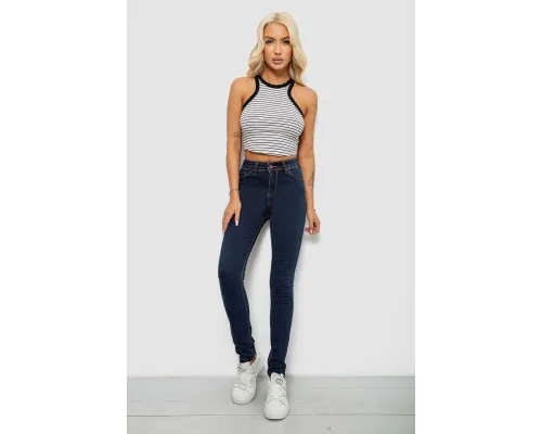Джинси жіночі однотонні Skinny, колір синій, 244R502-5