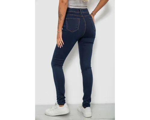 Джинси жіночі однотонні Skinny, колір синій, 244R502-5