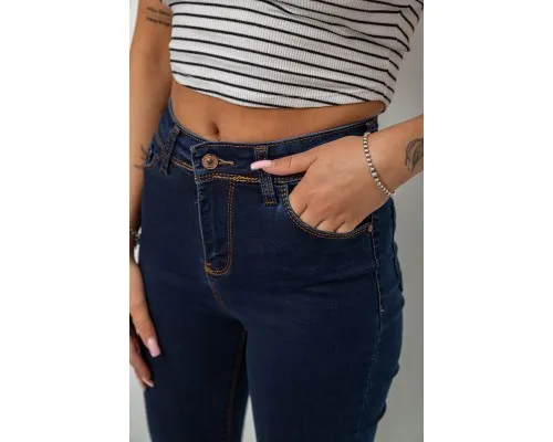 Джинси жіночі однотонні Skinny, колір синій, 244R502-5