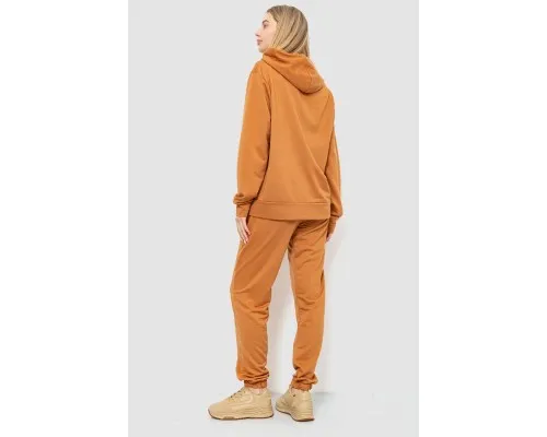 Спортивний костюм жіночий двонитка, колір коричневий, 244R009