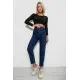 Джинси жіночі однотонні Skinny Fit, колір синій, 244R5279