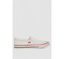 Кеди з тканини  -уцінка, колір білий, 248RLX02-U-93