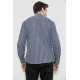 Сорочка чоловіча в смужку, колір синій, 186R2091