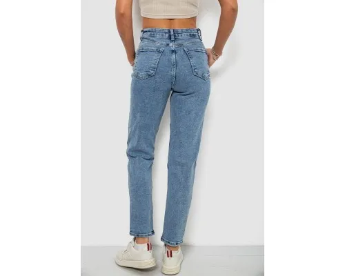 Джинси жіночі однотонні MOM, колір блакитний, 244R00896