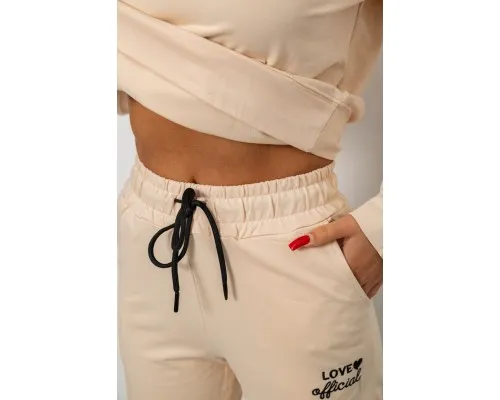 Спортивний костюм жіночий двонитка  уцінка, колір бежевий, 214R1419-005-U-9