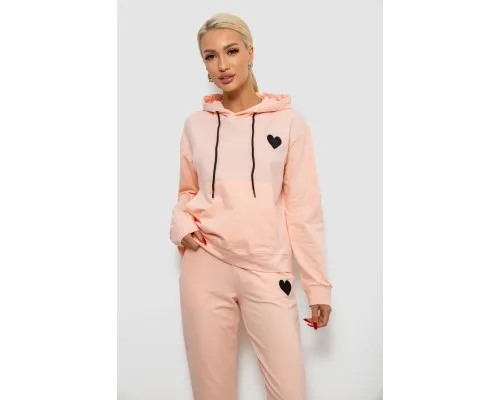 Спортивний костюм жіночий двонитка  уцінка, колір персиковий, 214R1419-004-U-5